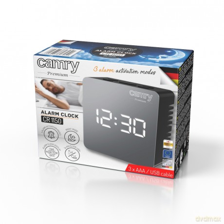 Budzik LED Camry CR 1150 black