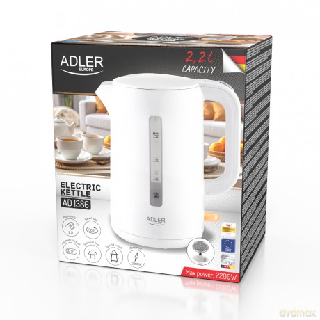 Czajnik elektryczny 2,2 L - biały Adler AD 1386