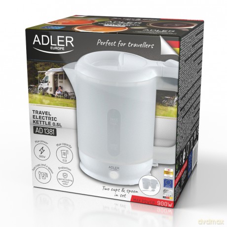 Czajnik elektryczny plastikowy turystyczny 0,5 L Adler AD 1381