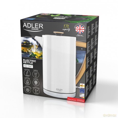 Czajnik metalowy 1,7 L STRIX Adler AD 1347 white