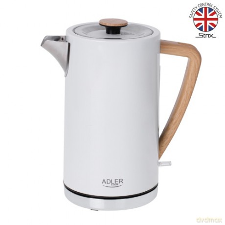 Czajnik metalowy 1,7 L STRIX Adler AD 1347 white