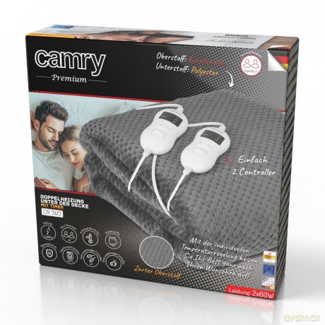 Elektryczny koc podkładowy z czasomierzem (2) Camry CR 7417