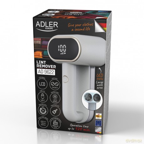Golarka do tkanin z wyświetlaczem LCD Adler AD 9622 white