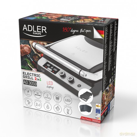 Grill elektryczny LED 2w1 Adler AD 3059