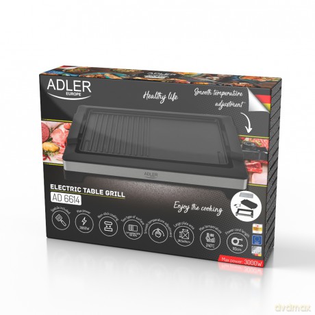 Grill elektryczny stołowy 3000W Adler AD 6614