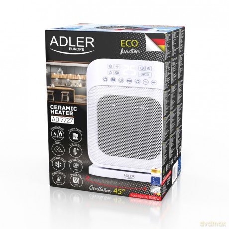 Grzejnik ceramiczny LED z pilotem Adler AD 7727