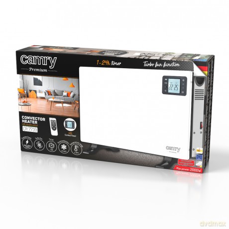Grzejnik konwektorowy LCD z pilotem Camry CR 7739 white