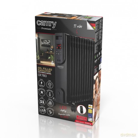 Grzejnik Olejowy LED z pilotem (11 żeberek) Camry CR 7813