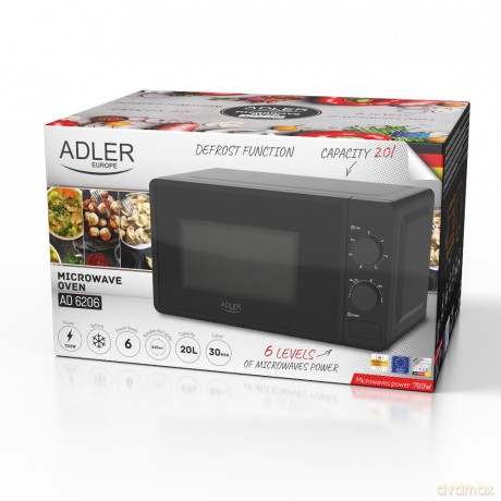 Kuchenka mikrofalowa 20 L Adler AD 6206
