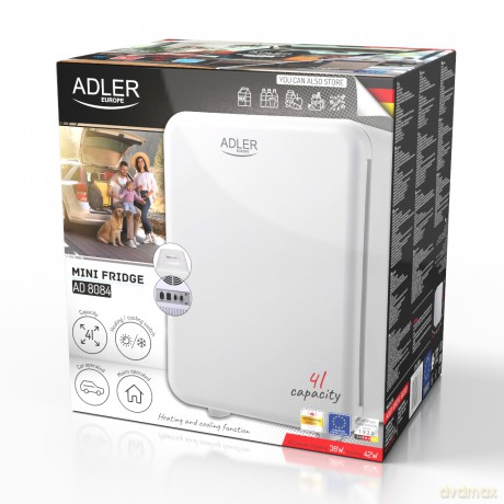 Mini lodówka 4L | Chłodzenie i podgrzewanie | Do domu i samochodu | System Peltiera Adler AD 8084 grey