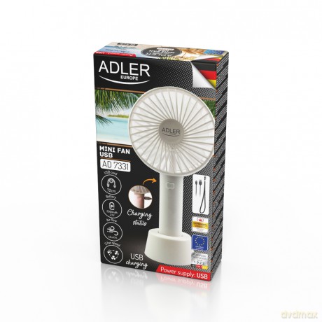 Mini wentylator 9cm/3,5" USB przenośny Adler AD 7331w