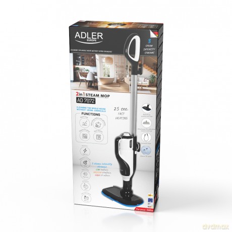 Mop i myjka Parowa 2w1 - Zestaw Akcesoriów Adler AD 7072