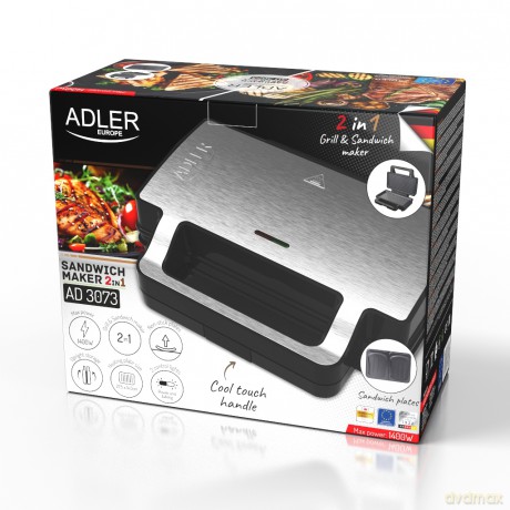 Opiekacz do kanapek 2 w 1 Adler AD 3073