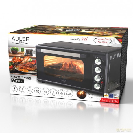 Piekarnik elektryczny 42L | Ruszt do pieczenia | Rożen Adler AD 6030