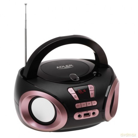 Radio Boombox CD-MP3 | USB | FM Radio | AUX | Gniazdo słuchawkowe Adler AD 1181 black copper