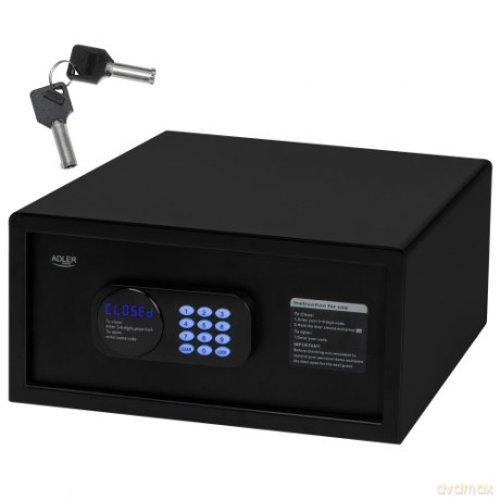 Sejf z kodem elektronicznym i zamkiem Adler AD 1045