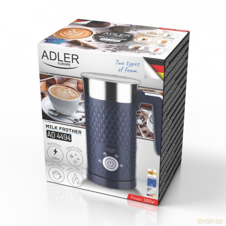 Spieniacz do mleka - spienianie i podgrzewanie (latte i cappucino) Adler AD 4494 dark blue