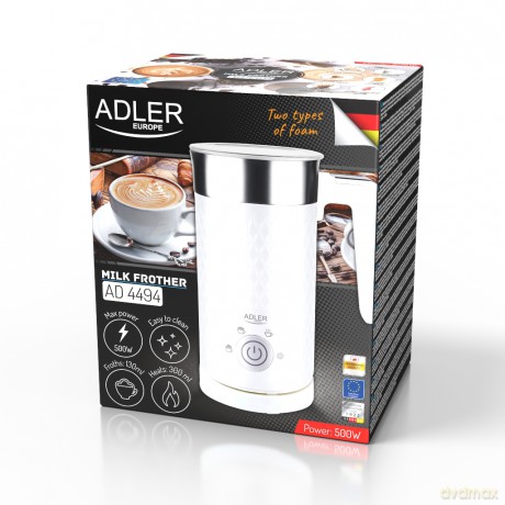 Spieniacz do mleka - spienianie i podgrzewanie (latte i cappucino) Adler AD 4494 white