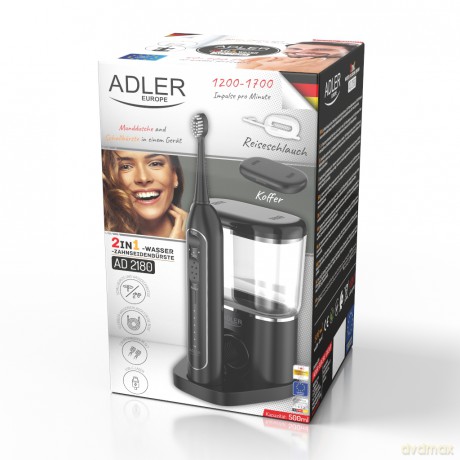 Szczoteczka soniczna z irygatorem 2 w 1 Adler AD 2180 black