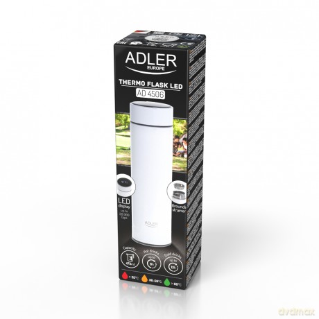 Termos LED 473ml biały Adler AD 4506 white