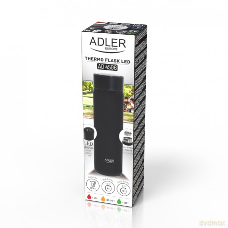 Termos LED 473ml czarny Adler AD 4506 black