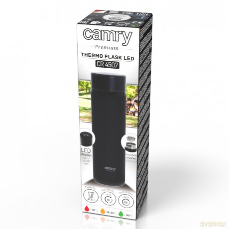 Termos LED 473ml czarny Adler CR 4507bk
