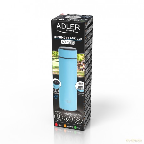 Termos LED 473ml niebieski Adler AD 4506 blue