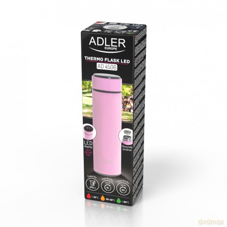 Termos LED 473ml różowy Adler AD 4506 pink