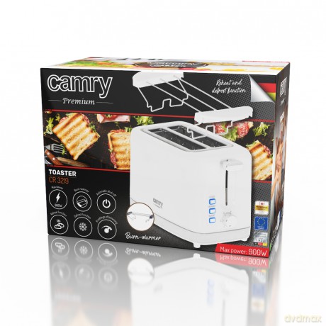 Toster 2 kromki Camry CR 3219