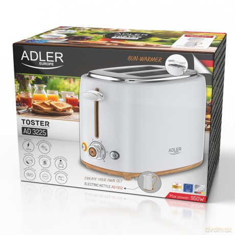 Toster z rusztem do bułek Adler AD 3225