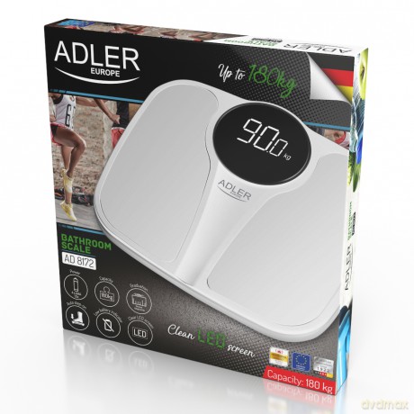 Waga łazienkowa - 180kg Adler AD 8172 white