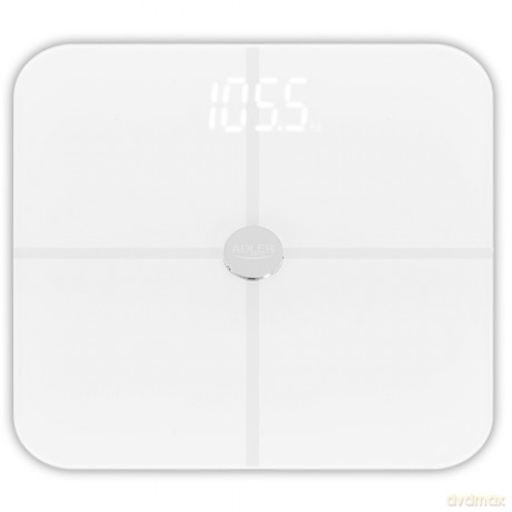 Waga łazienkowa analityczna - Smart - aplikacja FitGo Adler AD 8187 White