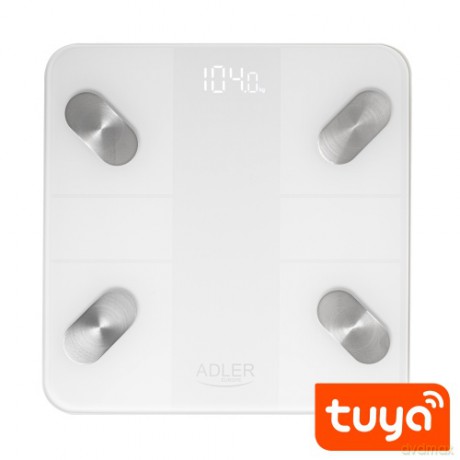 Waga łazienkowa analityczna - Smart - aplikacja Tuya Adler AD 8186 white