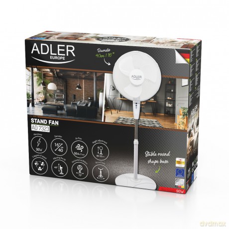 Wentylator stojący 40cm Adler AD 7323 white