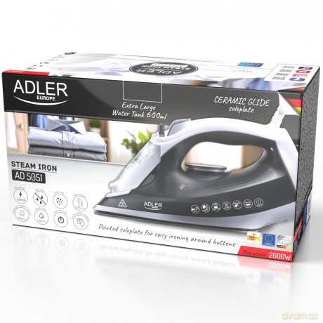 Żelazko parowe z ceramiczna stopą Adler AD 5051