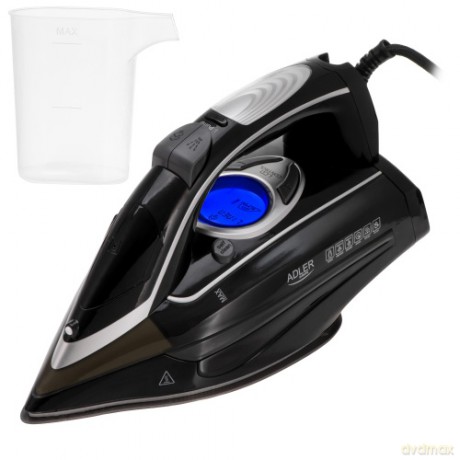 Żelazko parowe z pompą wody | LCD | 3000 W | 4 ust. temp. | Stopa SWIFT GLIDE Adler AD 5054