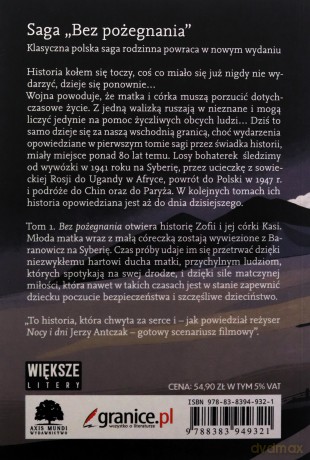 Bez pożegnania. Saga bez pożegnania (Tom 1) (duże litery) - Barbara Rybałtowska [KSIĄŻKA]