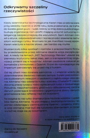 Imperium sztucznej inteligencji. Sny i koszmary w OpenAI Sama Altmana - Karen Hao [KSIĄŻKA]
