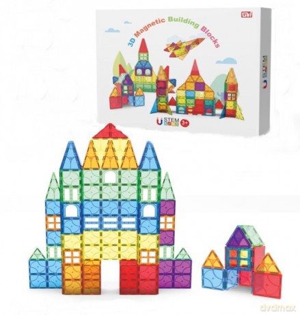 Klocki magnetyczne 3D 112 el. [KLOCKI]