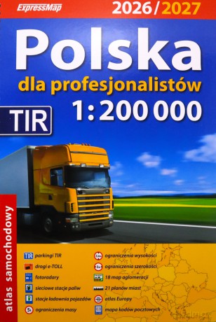 Polska Atlas Samochodowy dla Profesjonalistów 1:200 000 wydanie 2026/2027 [KSIĄŻKA]