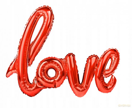 Balon foliowy napis love czerwony 460033