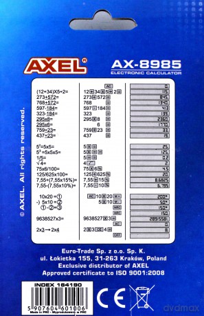 Kalkulator Axel AX-8985