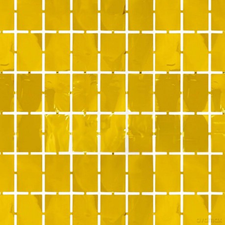 Kurtyna imprezowa kwadraty złota 100x200cm 137505