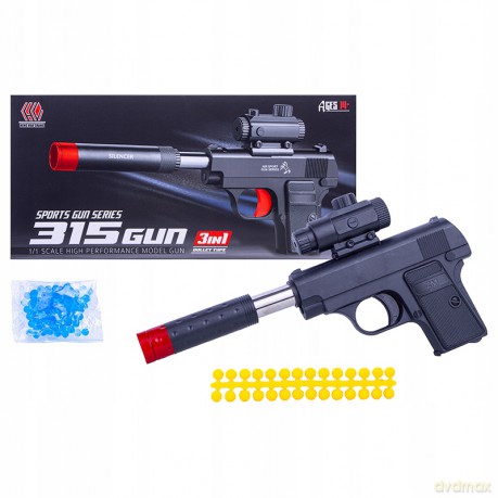 Norimpex Pistolet z Tłumikiem 3 W1 Kulki Wodne