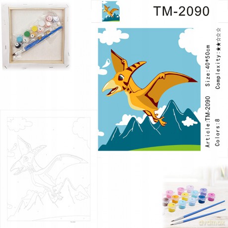 Obraz Do Malowania Dla Dzieci 40x50 Pteranodon