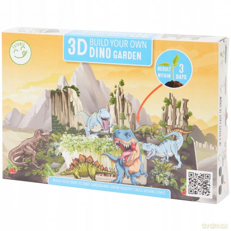 Zestaw do uprawy rzeżuchy- Puzzle 3D Ogrod Dinozaurow