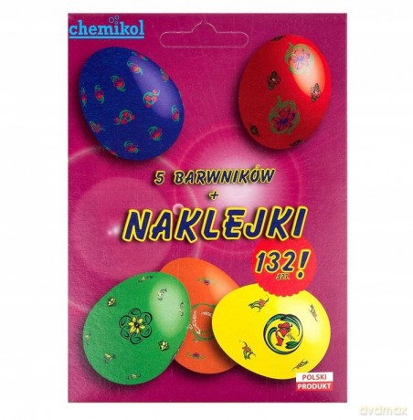 Zestaw Naklejki + barwniki na jajka - 1 blister CHL0083