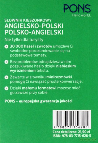 Kieszonkowy Słownik angielsko-polski polsko-angielski [KSIĄŻKA]