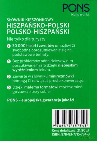 Kieszonkowy Słownik polsko-hiszpański hiszpańsko-polski [KSIĄŻKA]