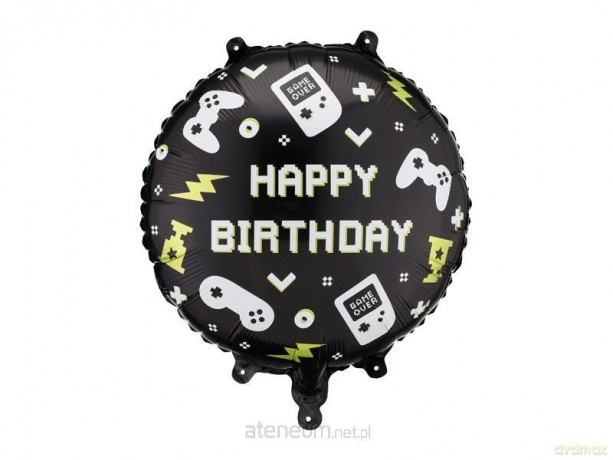 Balon foliowy pastylka Happy Birthday 35x35cm